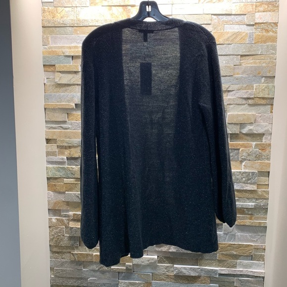 🎁 Eileen Fisher MetallicDetail Wool Blend Cardigan - Picture 4 of 10
